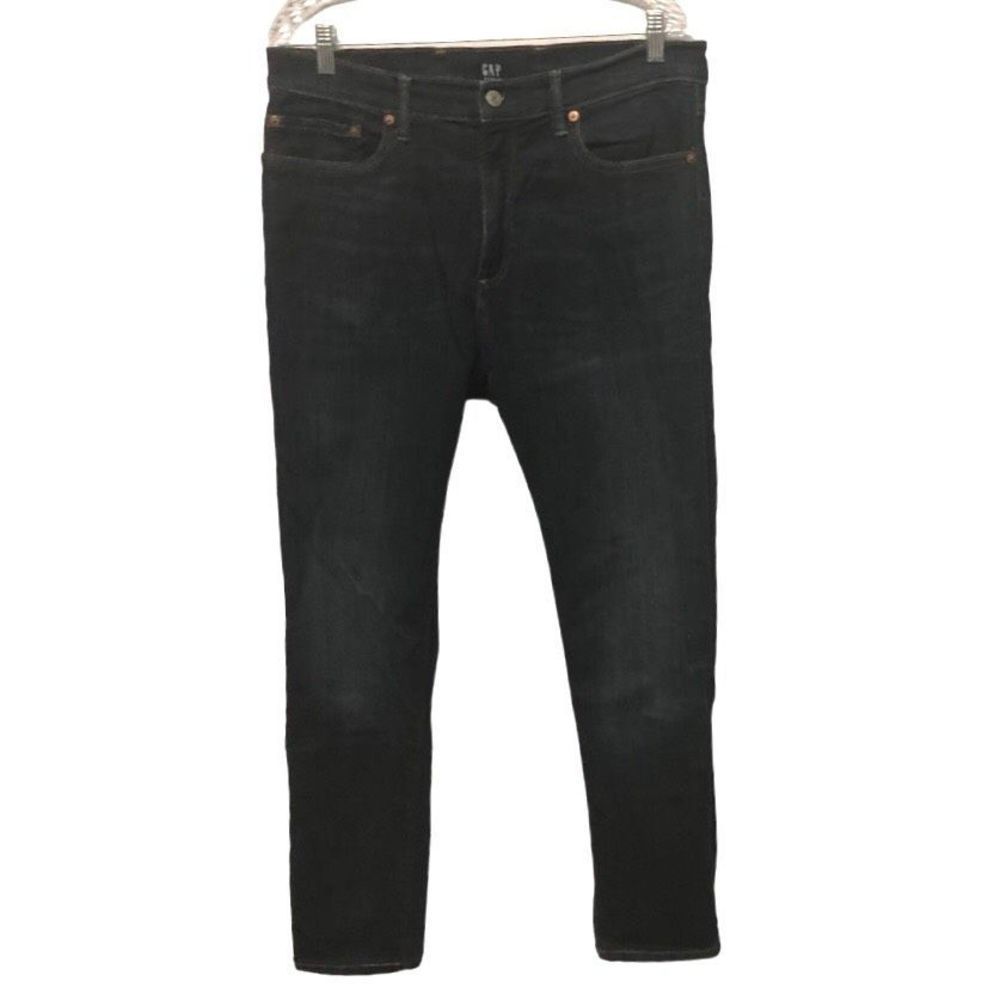 Gap 1969 Jeans Mens 36x30 Super Skinny Dark Wash Blue Denim